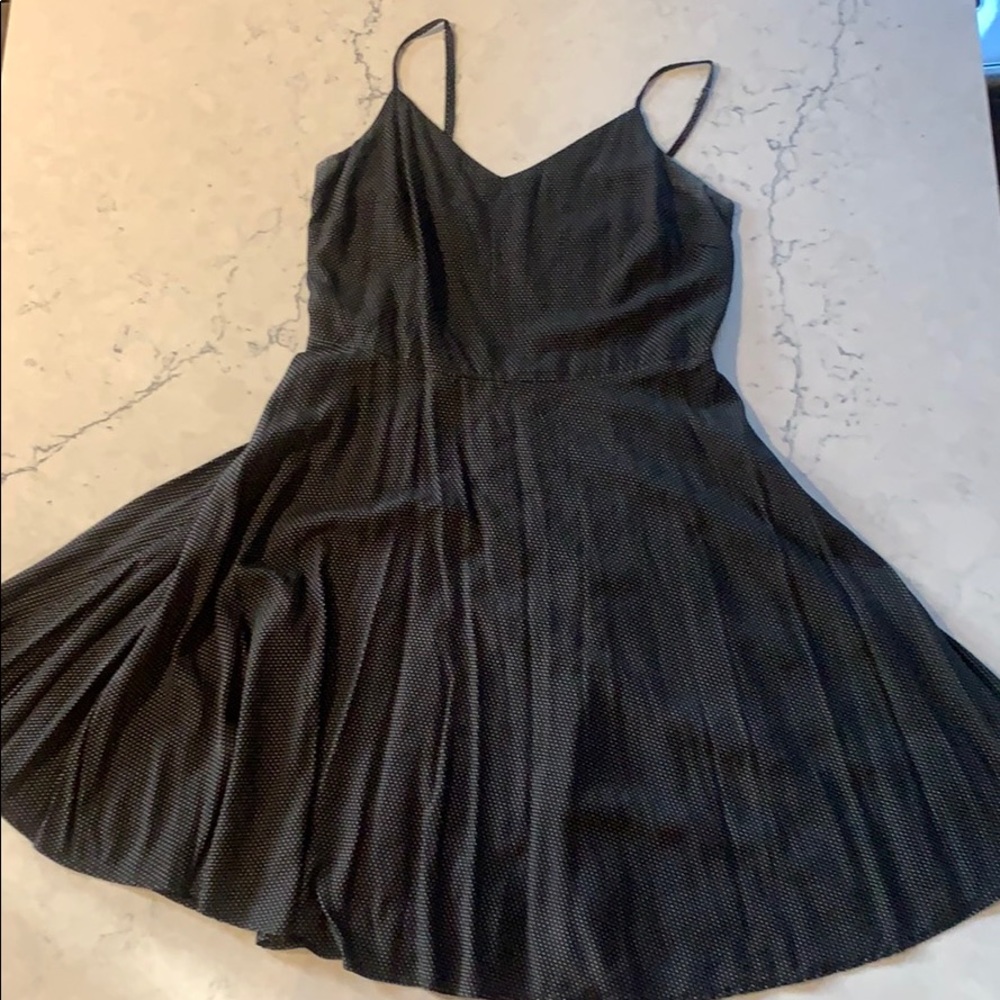 Gap black tiny polka dot dress